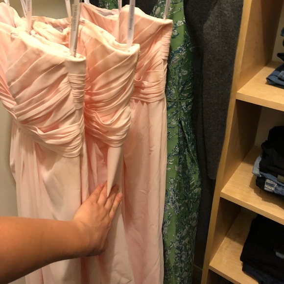 David’s Bridal pink chiffon Bridesmaid’s Dresses - Picture 6 of 8